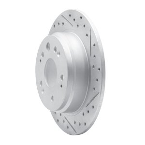 Honda CR-V Brake Rotor (1) - Rear Right - DFC - Geoperformance Drilled & Slotted - `02-`04