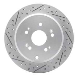 Acura RDX Brake Rotor (1) - Rear Left - DFC - Drilled & Slotted Geoperformance - `05-`18