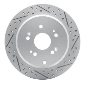 Acura RDX Brake Rotor (1) - Rear Right - DFC - Drilled & Slotted Geoperformance - `05-`18