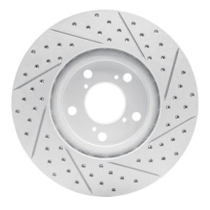 Honda Ridgeline Brake Rotor (1) - Front Left - DFC - Drilled & Slotted Geoperformance - `06-`14