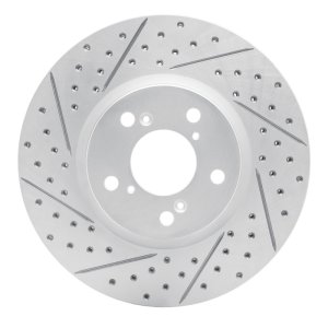 Honda Ridgeline Brake Rotor (1) - Front Left - DFC - Drilled & Slotted Geoperformance - `06-`14