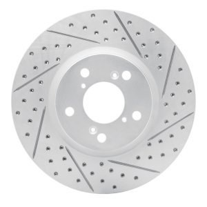 Honda Ridgeline Brake Rotor (1) - Front Right - DFC - Drilled & Slotted Geoperformance - `06-`14