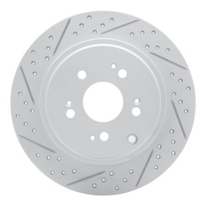 Honda Ridgeline Brake Rotor (1) - Rear Left - DFC - Geoperformance Drilled & Slotted - `06-`14