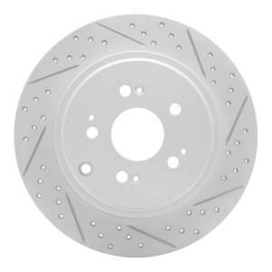 Honda Ridgeline Brake Rotor (1) - Rear Right - DFC - Drilled & Slotted Geoperformance - `06-`14