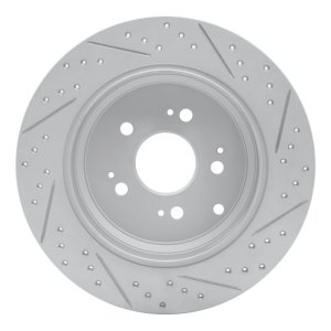 Acura ZDX Brake Rotor (1) - Rear Left - DFC - Geoperf Drilled & Slotted - `07-`17