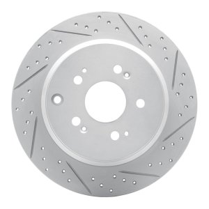 Acura MDX Brake Rotor (1) - Rear Right - DFC - Drilled & Slotted Geoperformance - `07-`17