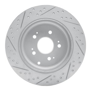 Acura MDX Brake Rotor (1) - Rear Right - DFC - Drilled & Slotted Geoperformance - `07-`17