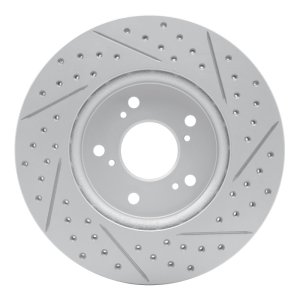 Acura RDX Brake Rotor (1) - Front Left - DFC - Drilled & Slotted Geoperformance - `07-`16