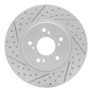 Acura RDX Brake Rotor (1) - Front Left - DFC - Drilled & Slotted Geoperformance - `07-`16