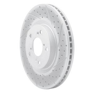 Acura TL Brake Rotor (1) - Front Right - DFC - Drilled & Slotted Geoperformance - `09-`14