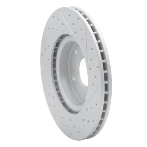 Honda CR-V Brake Rotor (1) - Front Left - DFC - Drilled & Slotted Geoperformance - `12-`16