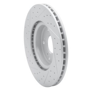 Honda CR-V Brake Rotor (1) - Front Right - DFC - Drilled & Slotted Geoperformance - `12-`16