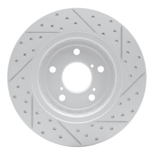 Acura MDX Brake Rotor (1) - Front Left - DFC - Drilled & Slotted Geoperformance - `15-`26