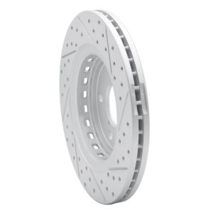 Acura MDX Brake Rotor (1) - Front Left - DFC - Drilled & Slotted Geoperformance - `15-`26