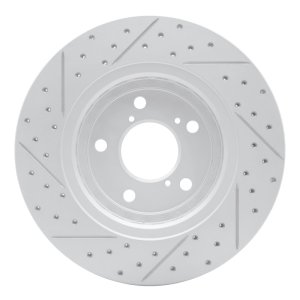 Acura MDX Brake Rotor (1) - Front Right - DFC - Geoperf Drilled & Slotted - `15-`26