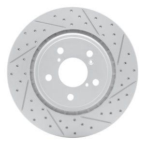 Acura MDX Brake Rotor (1) - Front Right - DFC - Geoperf Drilled & Slotted - `15-`26