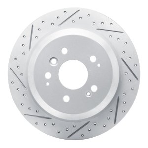 Honda Passport Brake Rotor (1) - Rear Left - DFC - Geoperformance - Drilled & Slotted - `16-`26