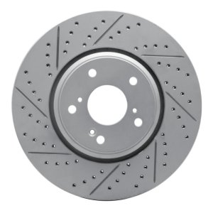 Acura ILX Brake Rotor (1) - Front Left - DFC - Drilled & Slotted Geoperformance - `16-`22