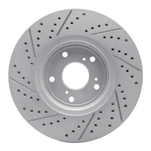 Acura ILX Brake Rotor (1) - Front Right - DFC - Geoperformance Drilled & Slotted - `16-`22
