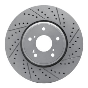 Acura ILX Brake Rotor (1) - Front Right - DFC - Geoperformance Drilled & Slotted - `16-`22