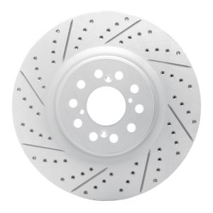 Acura Integra Brake Rotor (1) - Front Left - DFC - Drilled & Slotted Geoperformance - `17-`26