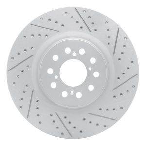 Acura Integra Brake Rotor (1) - Front Right - DFC - Geoperformance Rotor - Drilled & Slotted - `17-`26