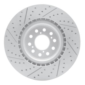 Acura Integra Brake Rotor (1) - Front Right - DFC - Geoperformance Rotor - Drilled & Slotted - `17-`26
