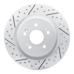 Honda Odyssey Brake Rotor (1) - Rear Left - DFC - Drilled & Slotted Geoperformance - `18-`26