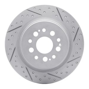 Acura RDX Brake Rotor (1) - Rear Right - DFC - Drilled & Slotted Geoperformance - `17-`26