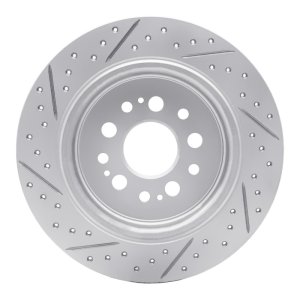 Acura RDX Brake Rotor (1) - Rear Right - DFC - Drilled & Slotted Geoperformance - `17-`26