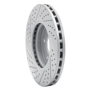 Chrysler Crossfire Brake Rotor (1) - Front Right - DFC - Geoperformance - Drilled & Slotted - `96-`11