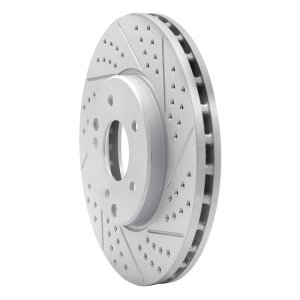 Chrysler Crossfire Brake Rotor (1) - Front Right - DFC - Geoperformance - Drilled & Slotted - `96-`11