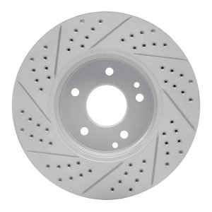 Chrysler Crossfire Brake Rotor (1) - Front Right - DFC - Geoperformance - Drilled & Slotted - `96-`11