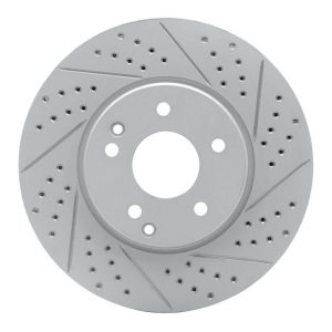 Chrysler Crossfire Brake Rotor (1) - Front Right - DFC - Geoperformance - Drilled & Slotted - `96-`11