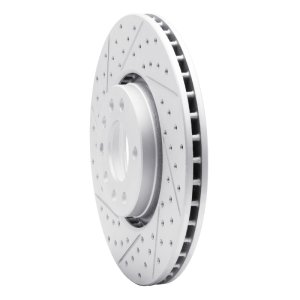 Chevrolet Astra Brake Rotor (1) - Front Left - DFC - Drilled & Slotted Geoperformance - `99-`10