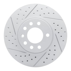 Cadillac Bls Brake Rotor (1) - Front Left - DFC - Drilled & Slotted Geoperformance - `03-`11