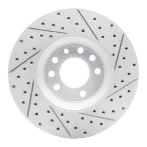 Cadillac Bls Brake Rotor (1) - Front Left - DFC - Geoperformance Rotor - Drilled & Slotted - `03-`11