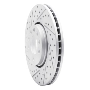 Cadillac Bls Brake Rotor (1) - Front Left - DFC - Geoperformance Rotor - Drilled & Slotted - `03-`11