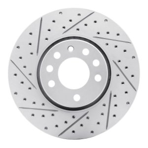 Cadillac Bls Brake Rotor (1) - Front Left - DFC - Geoperformance Rotor - Drilled & Slotted - `03-`11