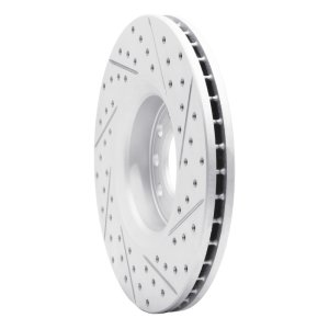 Cadillac Bls Brake Rotor (1) - Front Left - DFC - Geoperformance Rotor - Drilled & Slotted - `03-`11