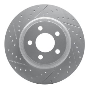 Cadillac Bls Brake Rotor (1) - Rear Left - DFC - Drilled & Slotted Geoperformance - `03-`11