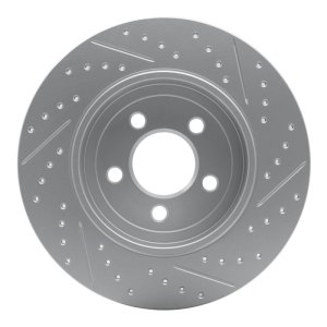 Cadillac Bls Brake Rotor (1) - Rear Left - DFC - Drilled & Slotted Geoperformance - `03-`11