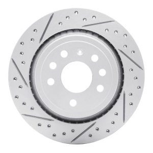 Cadillac Bls Brake Rotor (1) - Rear Left - DFC - Geoperformance Drilled & Slotted - `03-`11