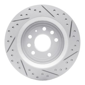 Cadillac Bls Brake Rotor (1) - Rear Left - DFC - Geoperformance Drilled & Slotted - `03-`11