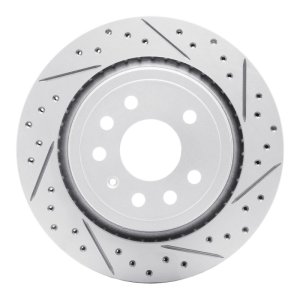 Cadillac Bls Brake Rotor (1) - Rear Right - DFC - Drilled & Slotted Geoperformance Rotor - `03-`11