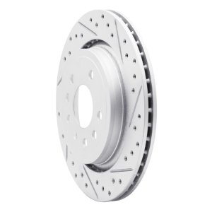 Cadillac Bls Brake Rotor (1) - Rear Right - DFC - Drilled & Slotted Geoperformance Rotor - `03-`11