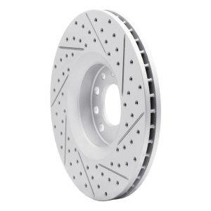 Cadillac Bls Brake Rotor (1) - Front Left - DFC - Geoperformance Drilled & Slotted - `03-`11