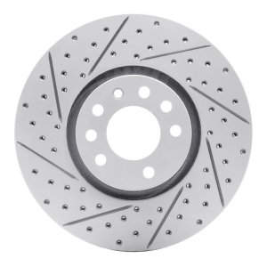 Cadillac Bls Brake Rotor (1) - Front Left - DFC - Geoperformance Drilled & Slotted - `03-`11