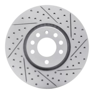 Cadillac Bls Brake Rotor (1) - Front Right - DFC - Drilled & Slotted Geoperformance - `03-`11