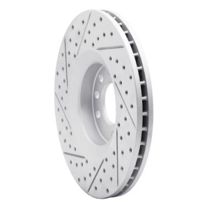 Cadillac Bls Brake Rotor (1) - Front Right - DFC - Drilled & Slotted Geoperformance - `03-`11